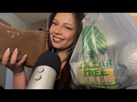 ASMR haul (dollar tree, cvs, bag)