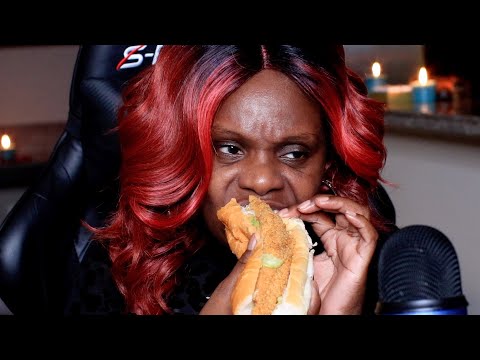 PO BOY SANDWICH ASMR EATING SOUNDS