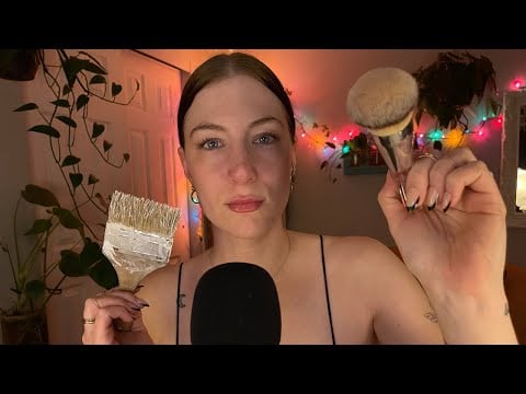 ASMR Echoed Up Close Trigger Words  💬✨ Face Brushing  & Personal Attention