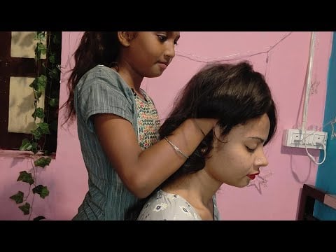Asmr My 13 years old Baijanti Is Doing Most Soothing Hair Play And Hairstyle 💆‍♀️😴💤