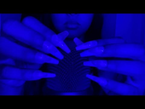 ASMR Slow Mic Scratching and Tapping with Long Nails | No Talking