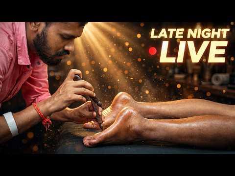 LATE NIGHT LIVE - Most Satisfying Foot Reflexology Massage & Tool Therapy For Deep Sleep | ASMR