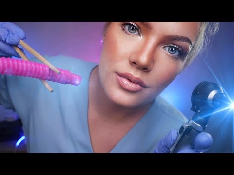 ASMR Extremely Professional Ear Cleaning | Otoscope Inspection, Ear Unclogging, Hearing Tests