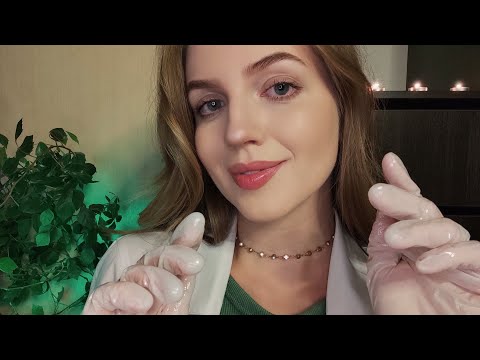 АСМР Массаж Лица в Перчатках с Маслом • ASMR Oil Face Massage with Gloves