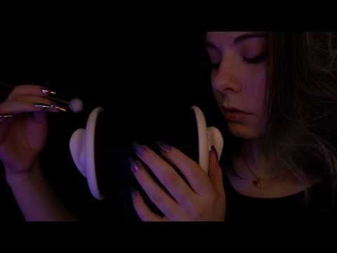 ASMR | slow Ear to Ear Whispering & binaural fuzzy Ear Cleaning