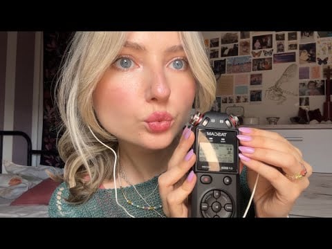 ASMR | first time trying the tascam mic (mouthsounds with light whispers) 