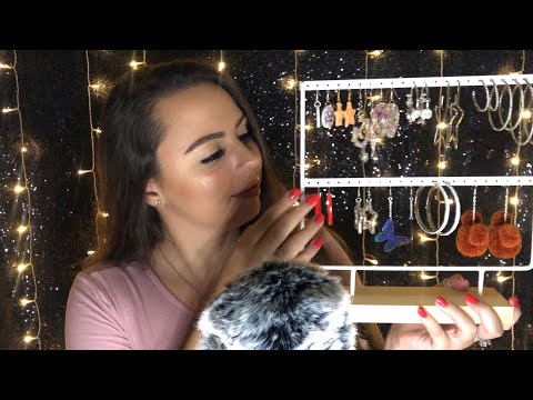 ASMR Jewelry Organization | Earrings 💕(Whisper Rambling, Tapping, Rummaging)