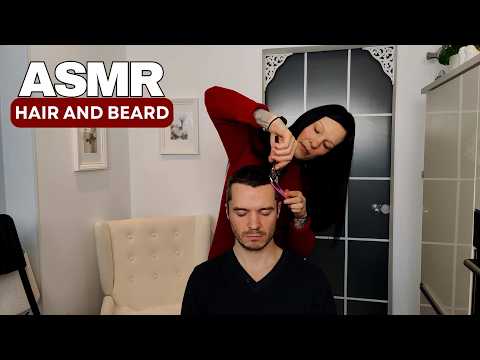 ASMR Hairdresser & Beard Treatment