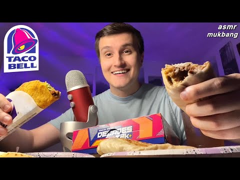 ASMR NEW Taco Bell Menu Items Mukbang 🔔🌮 (eating sounds)