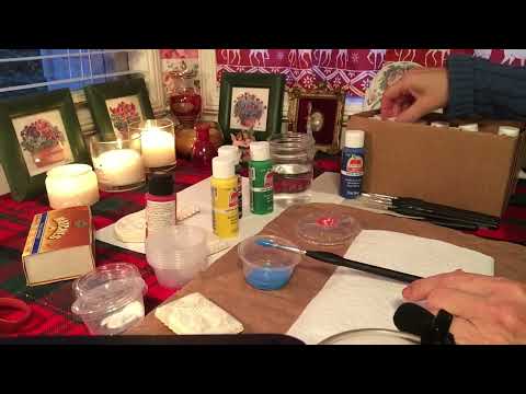 ASMR Christmas Crafts- Painting Ornaments. (no ads)🎄 🎅🏼