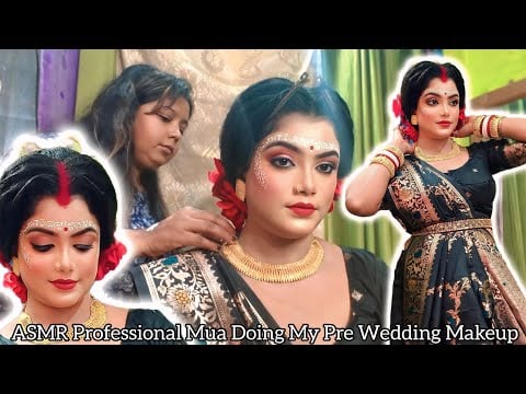 ASMR | Professional Makeup Artist Doing My Pre Wedding Makeup |💄🥹