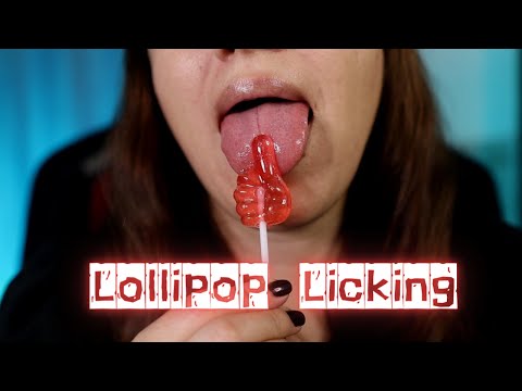 ASMR UPCLOSE LOLLIPOP LICKING - NO TALKING