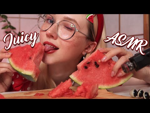 ASMR Juicy sounds Eating watermelon 🍉 Eating ASMR for relax