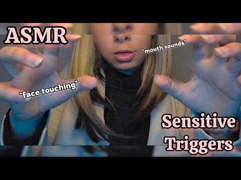 ASMR ✨️ Instinctive face touching and mouth sounds to make you fall alseep 🙌🏻💋 (Sensitive)