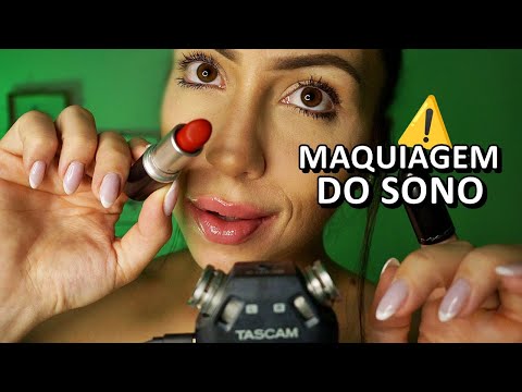 ASMR: MAQUIAGEM DO SONO PROFUNDO | BATONS NA SUA BOCA