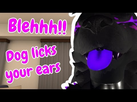 [FURRY ASMR] Dog licks your ears! (no talking)