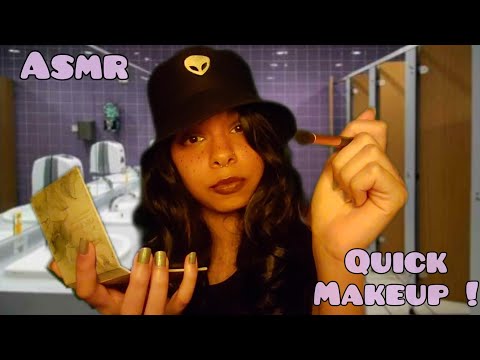 ASMR ◇ Doing your makeup at school (french/english speaking) 💫