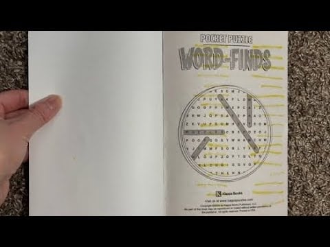 ASMR Flipping Through My Finished Word-Finds Book