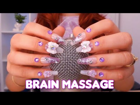ASMR BRAIN Massage 🌟Mic Scratching, Tapping, Crunchy Sounds, Plastic Wrap over Mic, Mic Brushing