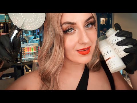 ASMR Am besten bewerteter Friseur 💇🏽‍♀️ Olaplex Treatment (Hair Cut, Hair Brushing, Head Massage)