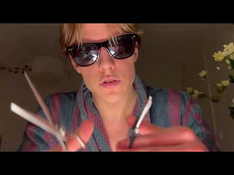 Haircut ASMR - Spraying, Scissor and Whispering