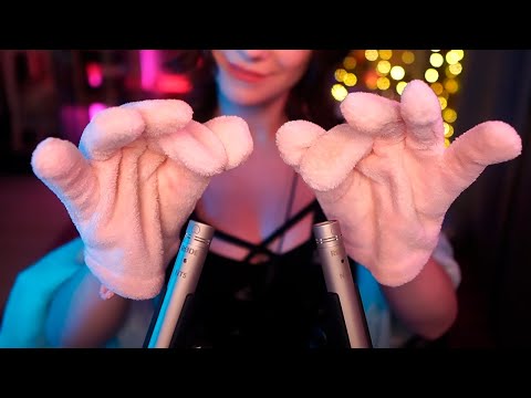 ASMR Close Up Fluffy Gloves Sounds 💎 No Talking, Rode Nt5