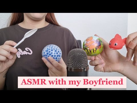 Asmr - My boyfriend tries asmr for the first time.