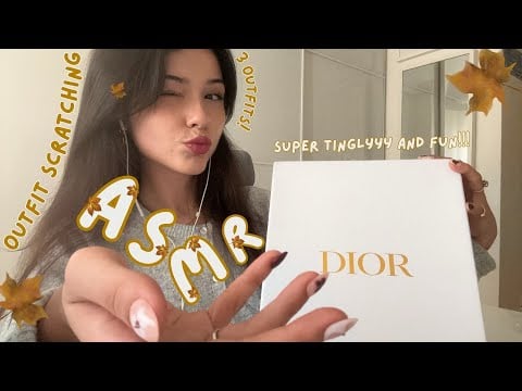ASMR🍂✨ Outfit Scratching, Finger Fluttering, Clicky Mouth Sounds, Bag Tapping + Collab Wingbags :D