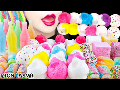 【ASMR】PASTEL DESSERTS💓 BUBBLE MARSHMALLOW,FROZEN CRISPY MARSHMALLOW MUKBANG 먹방 EATING SOUNDS