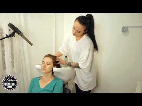 Peaceful ASMR Head Massage by Barber Lady Helen for Girls