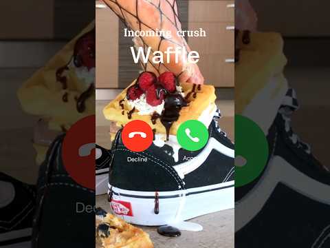 Pea vs. Waffles! Crushing Food in Sneakers! Oddly Satisfying! ASMR
