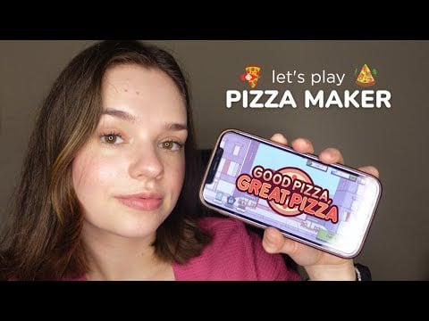 ASMR let's play Pizza Maker on my phone | relaxing gameplay & whispering
