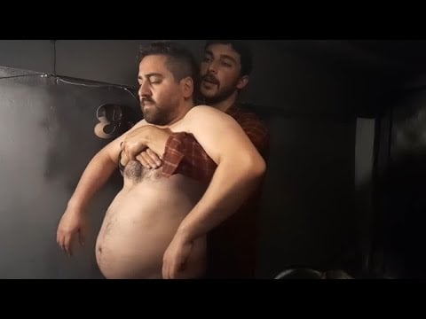 The man's belly fell off!  perfect asmr massage neck waist head back massage