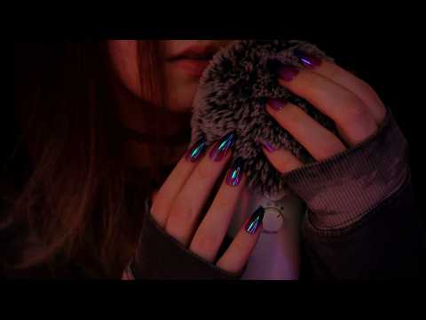 ASMR | cosy close up Whispering you to Sleep - fluffy blue yeti