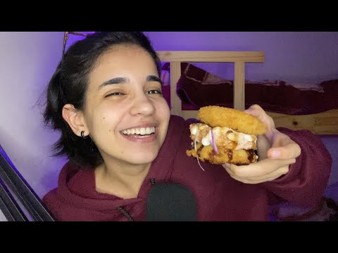 asmr SUSHI BURGUER??? eating & mouth sounds (MUKBANG)