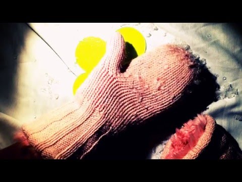 *✲ﾟKNITTED GLOVES*✲ﾟ in PINK with ICE [[ASMR]]