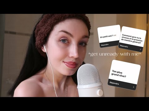 ASMR GET UNREADY WITH ME DE LA HESS *en répondant à vos questions*