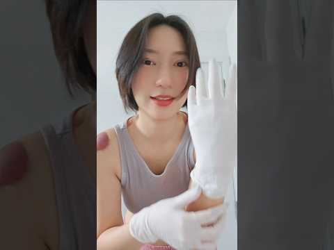 ASMR White Latex Gloves Girl - RAINIE ASMR #asmrgirl #latexglovesounds #asmrsounds #asmrthai #asmr