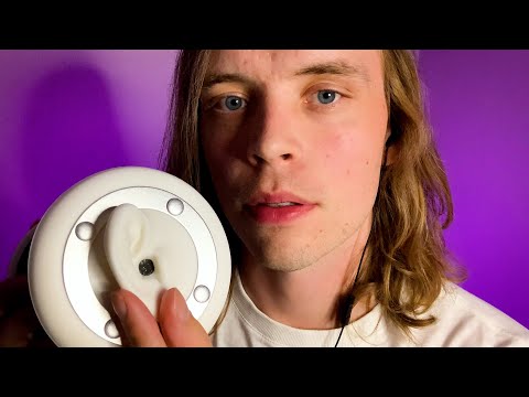 ASMR Sensitive Ear Massage 🟣 Close Whispering Ear to Ear