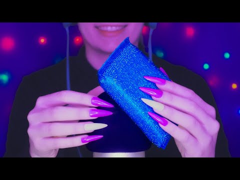 ASMR Scratching , Tapping & Massage with DIFFERENT Mics , Items & Nails 💜 No Talking for Sleep 😴 4K