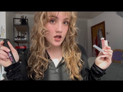 trying VIRAL peel-off lip stain (personal attention ASMR let me help u make a self care routine)