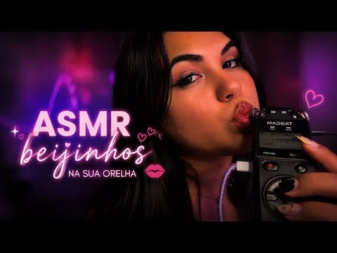 ASMR BEIJINHOS NA SUA ORELHA com TASCAM 💋💤