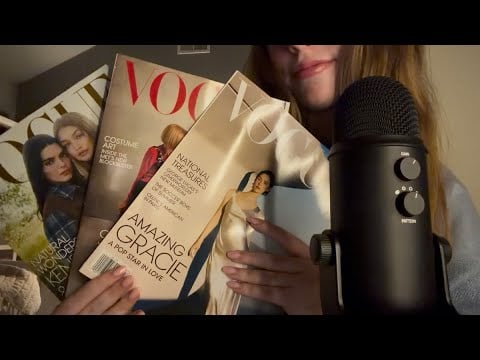 ASMR vogue collection 💗(magazine sounds, tapping, tracing, etc.)