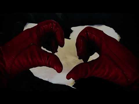 LEATHER GLOVES ✋🖤 🤚 Tearing Tissue Paper [[ASMR]]