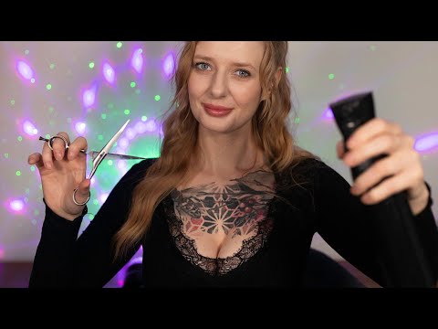 ASMR nice girl gives you haircut -roleplay