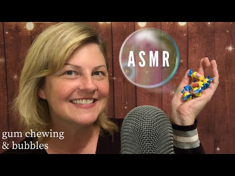 ASMR Gum Chewing & Blowing Bubbles [Request]