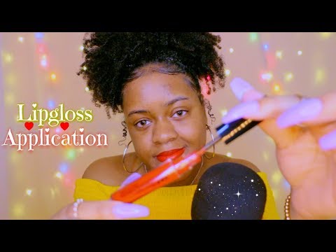 ASMR Lipgloss Application  + Inaudible/Unintelligible Whispers ♡💋 (Super Tingly)