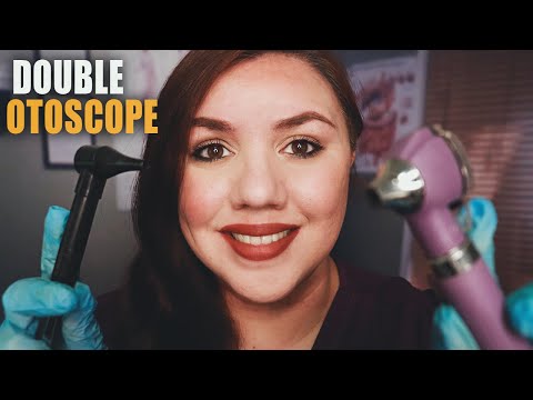 ASMR Double OTOSCOPE Ear Cleaning and Exam / Personal Attention