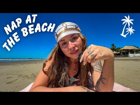 ASMR - Girlfriend help you fall asleep on the beach  🌊🥥🌴