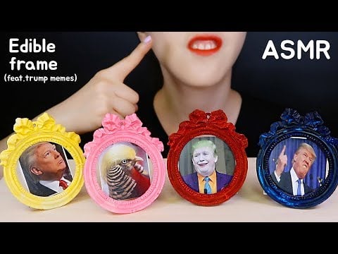 *FUNNY* ASMR EDIBLE FRAME ASMR CHOCOLATE ASMR EDIBLE PRANK (feat. trump memes)
